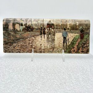 TANO OF MADRID Vintage 50s 60s Victorian Print Clutch Purse